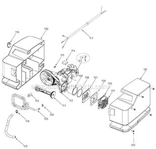 Page B Diagram and Parts List for 919-16538 Type 0 Black and Decker Compressor
